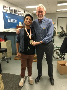 Student Sean Bonilla with his research mentor