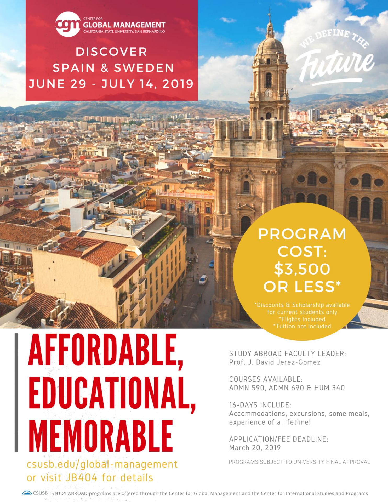Spain & Sweden June 29 - July 14, 2019 brochure