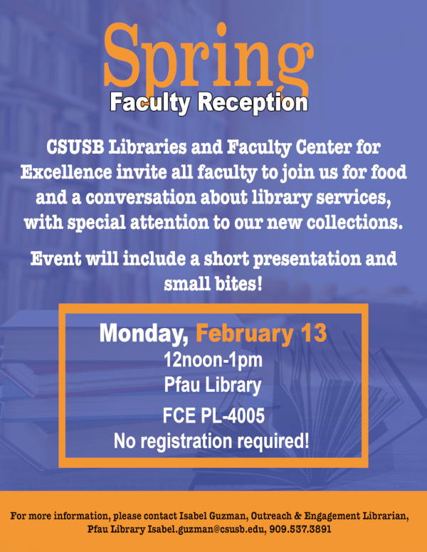 Spring Faculty Reception