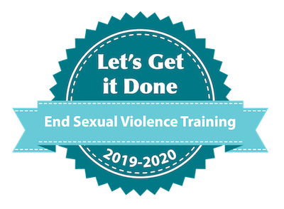 Approval seal for End Sexual Violence Training for 2019-2020
