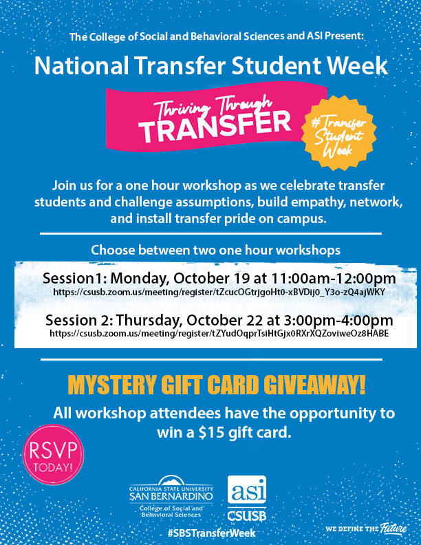 Student Transfer Week Flyer