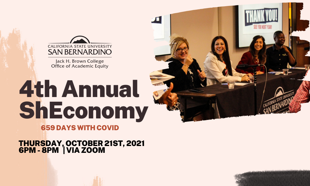 4th Annual ShEconomy: 659 days with COVID, Thursday, October 21, 2021 at 6PM