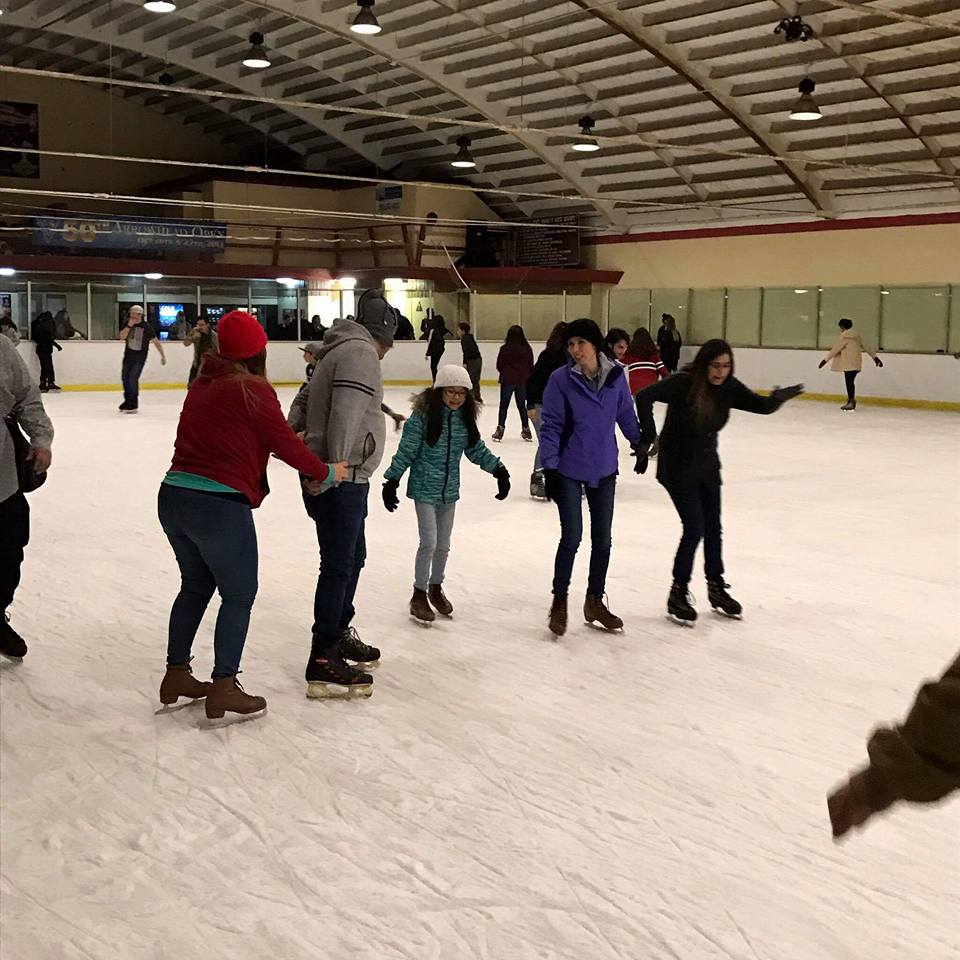 Club members skating