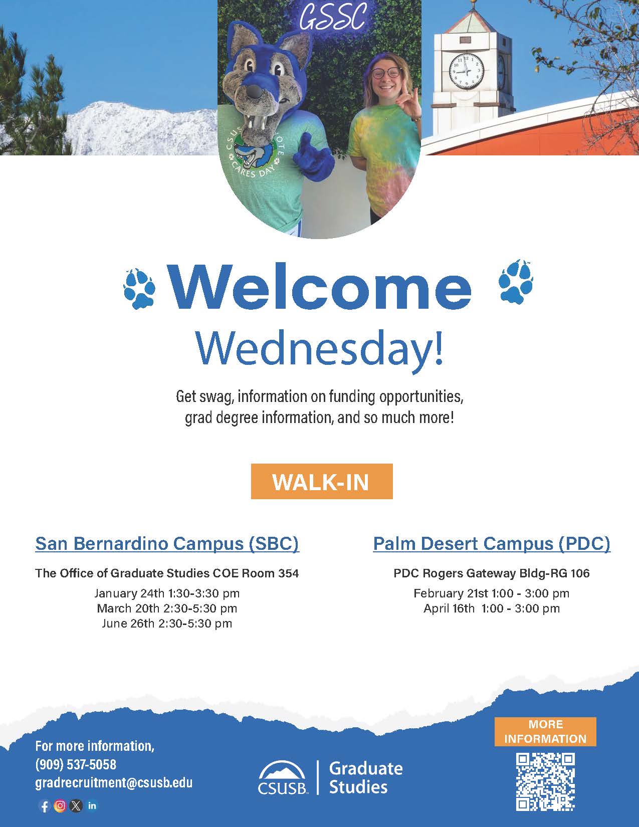 Get cool swag, information on funding opportunities, grad degree information, and so much more!!