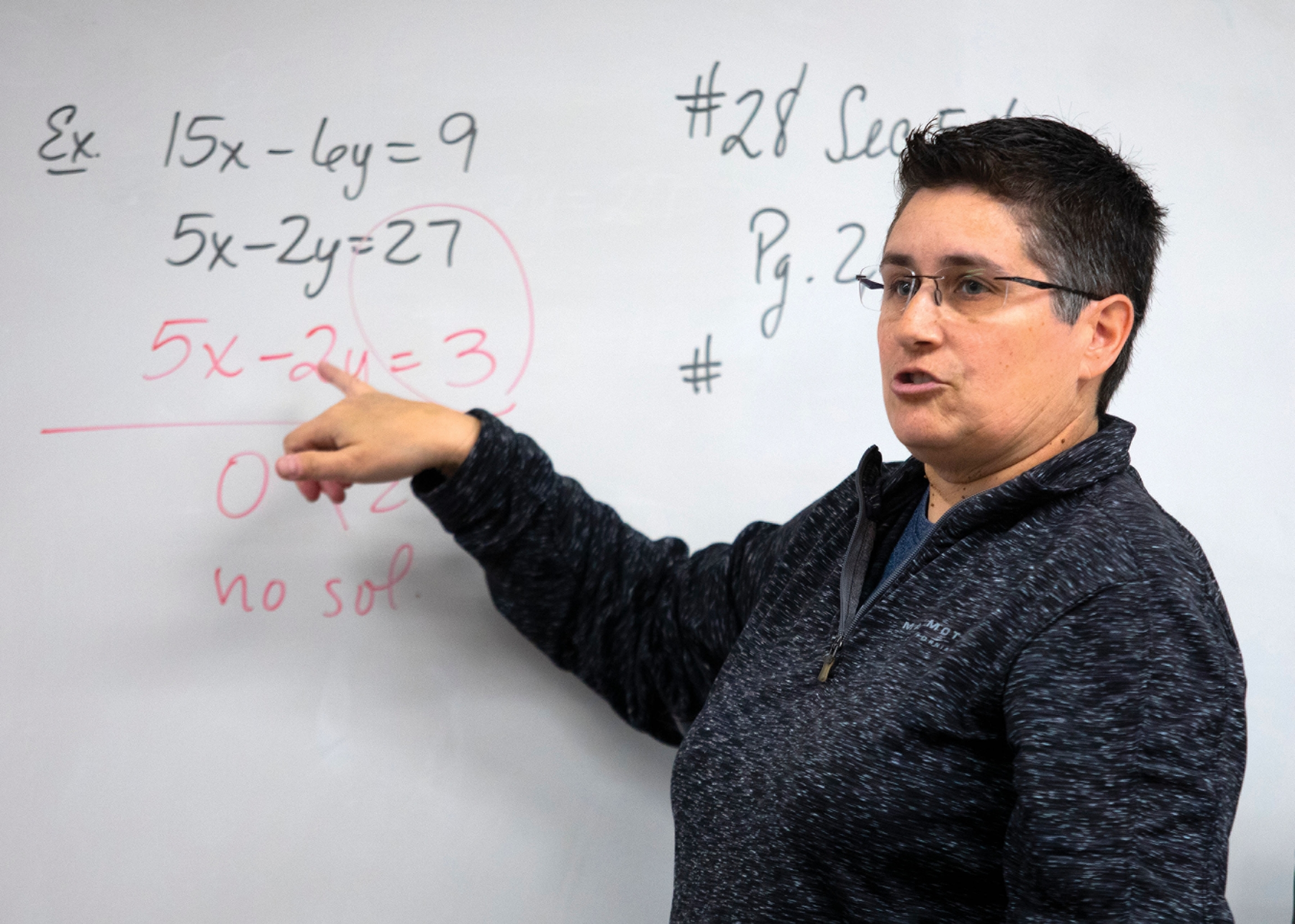 Professor teaching Math