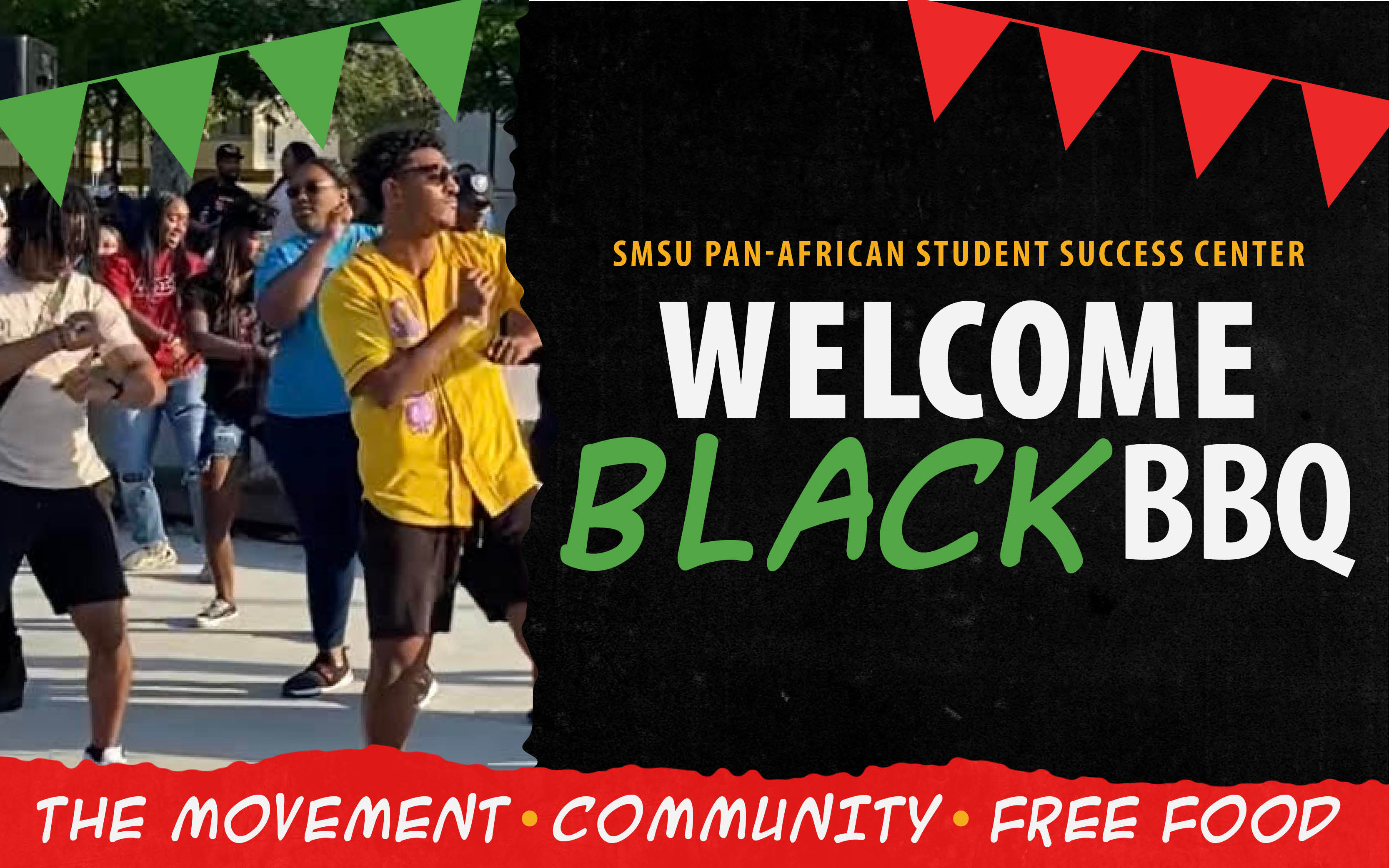 SMSU Pan-African Student Success Center, Welcome Black BBQ, The Movement, Community, Free Food