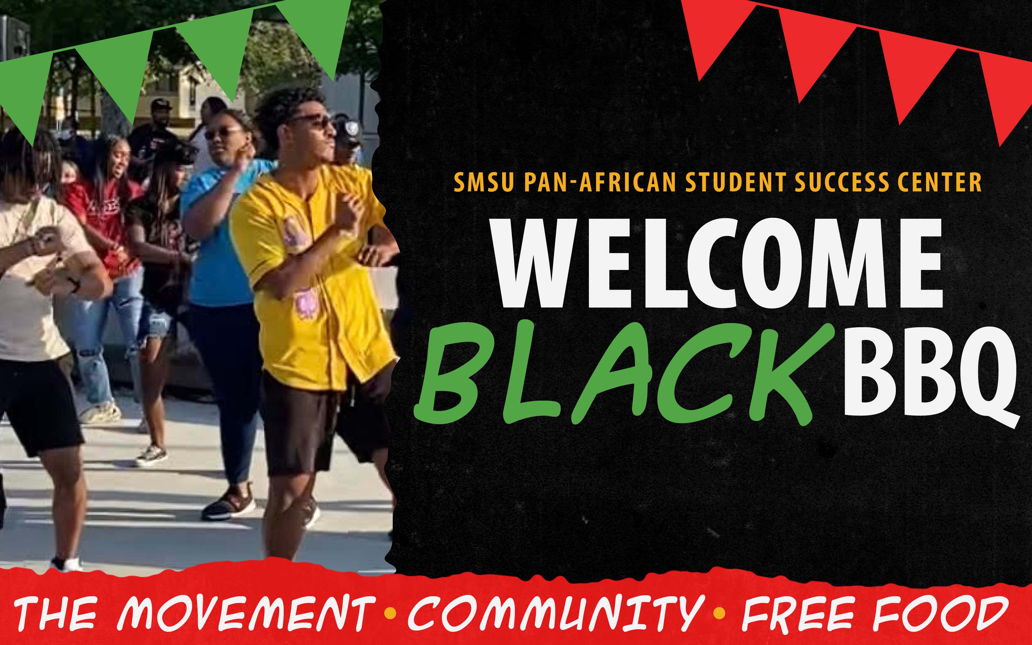 SMSU Pan-African Student Success Center, Welcome Black BBQ, The Movement, Community, Free Food