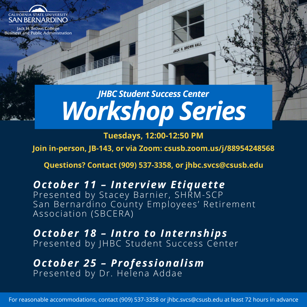 Student Success Center Workshop Series