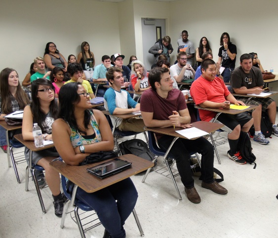 classroom filled with students