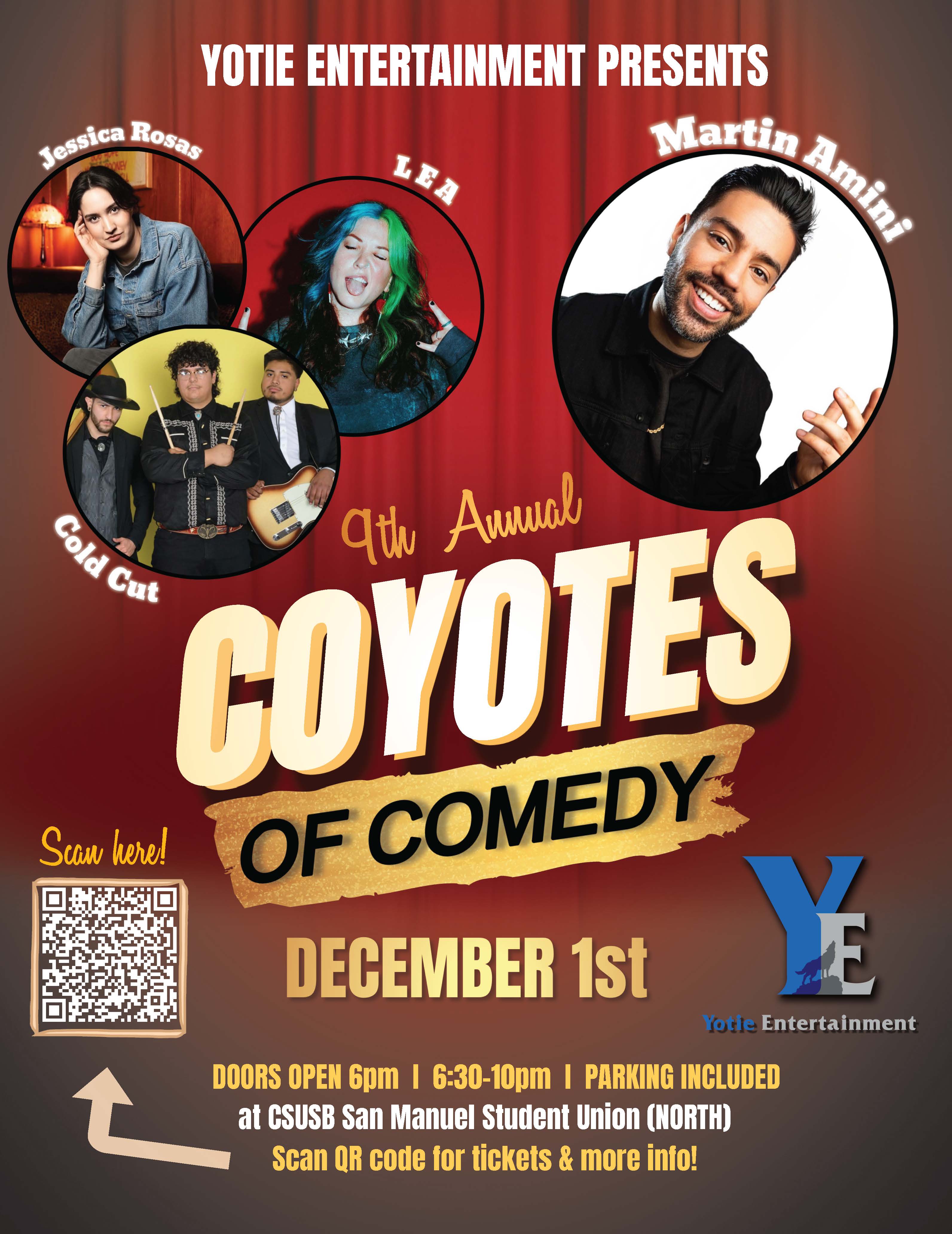 Coyotes of Comedy Night Dec. 1