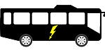 Drawing of electric bus.