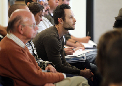 Guy paying close attention