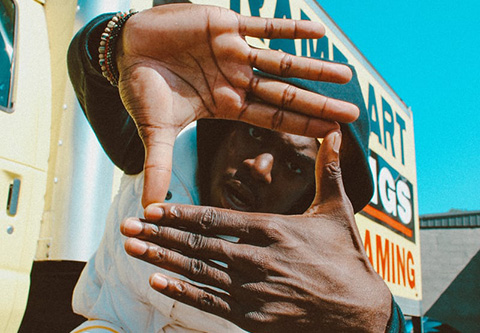 Man making a square with his hands