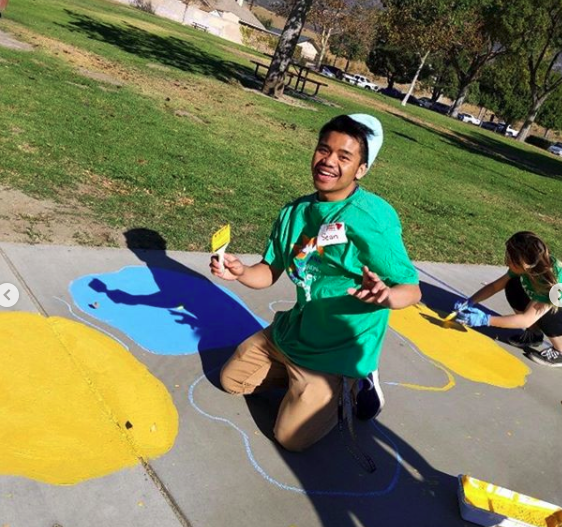 Sidewalk painting