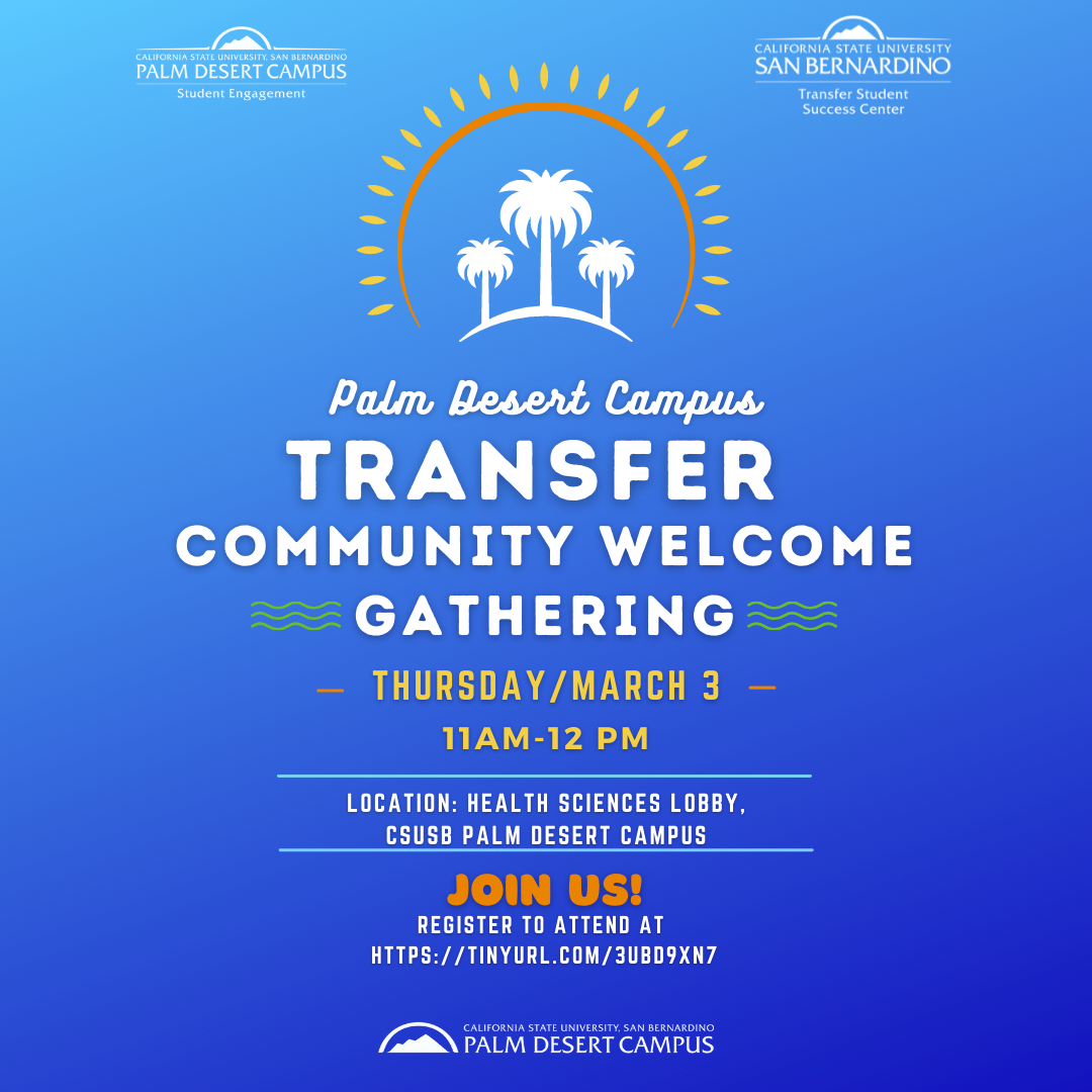 Transfer Community Welcome Gathering poster