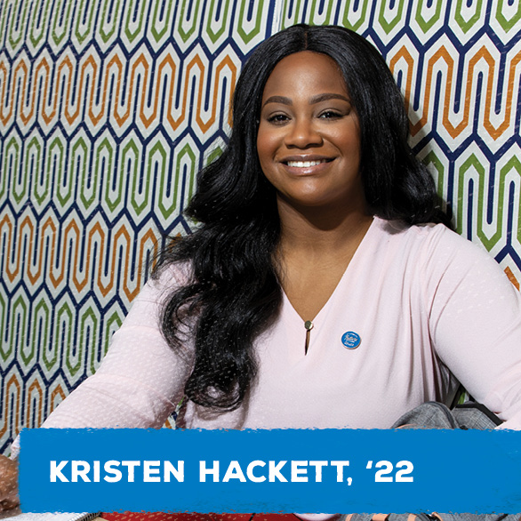 Kristen Hackett '22, alumna of CSUSB's College of Social and Behavioral Science