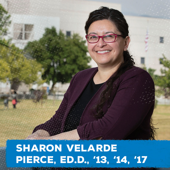 Sharon Velarde Pierce, three-time CSUSB alumna and professor