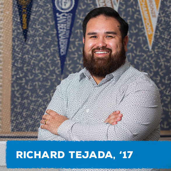 Richard Tejada '17, an alumnus of CSUSB's teaching credential program.