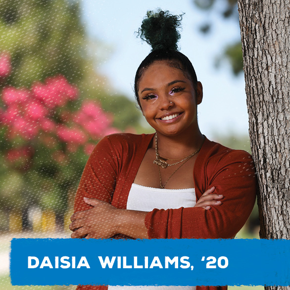 Daisia Williams '20, alumna of the College of Social and Behavioral Sciences