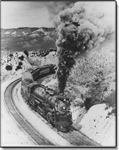 1940: Santa Fe locomotive #3762 at the Cajon Pass.