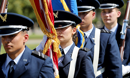 ROTC with flag