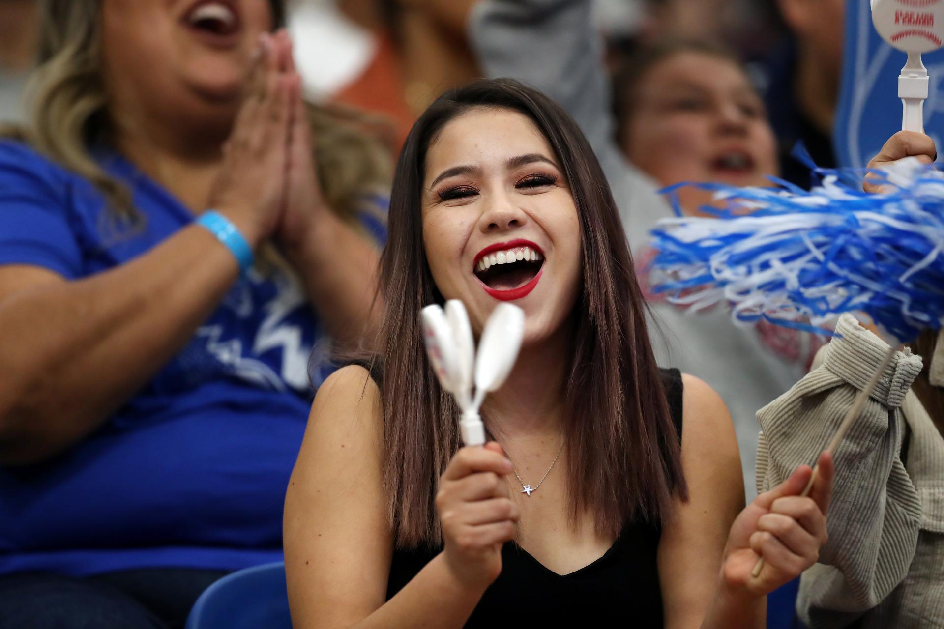 Student celebrating
