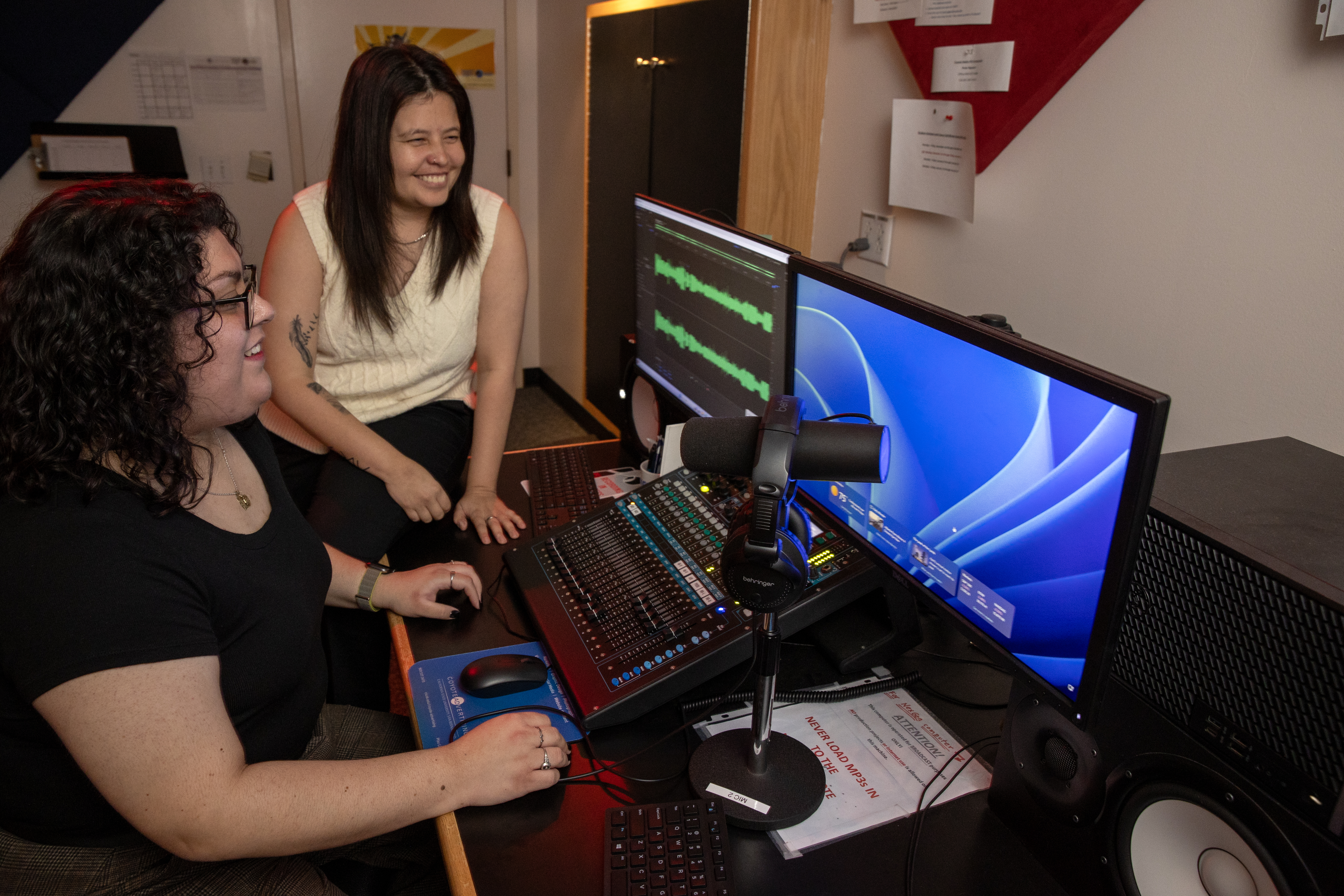 Students working on computer