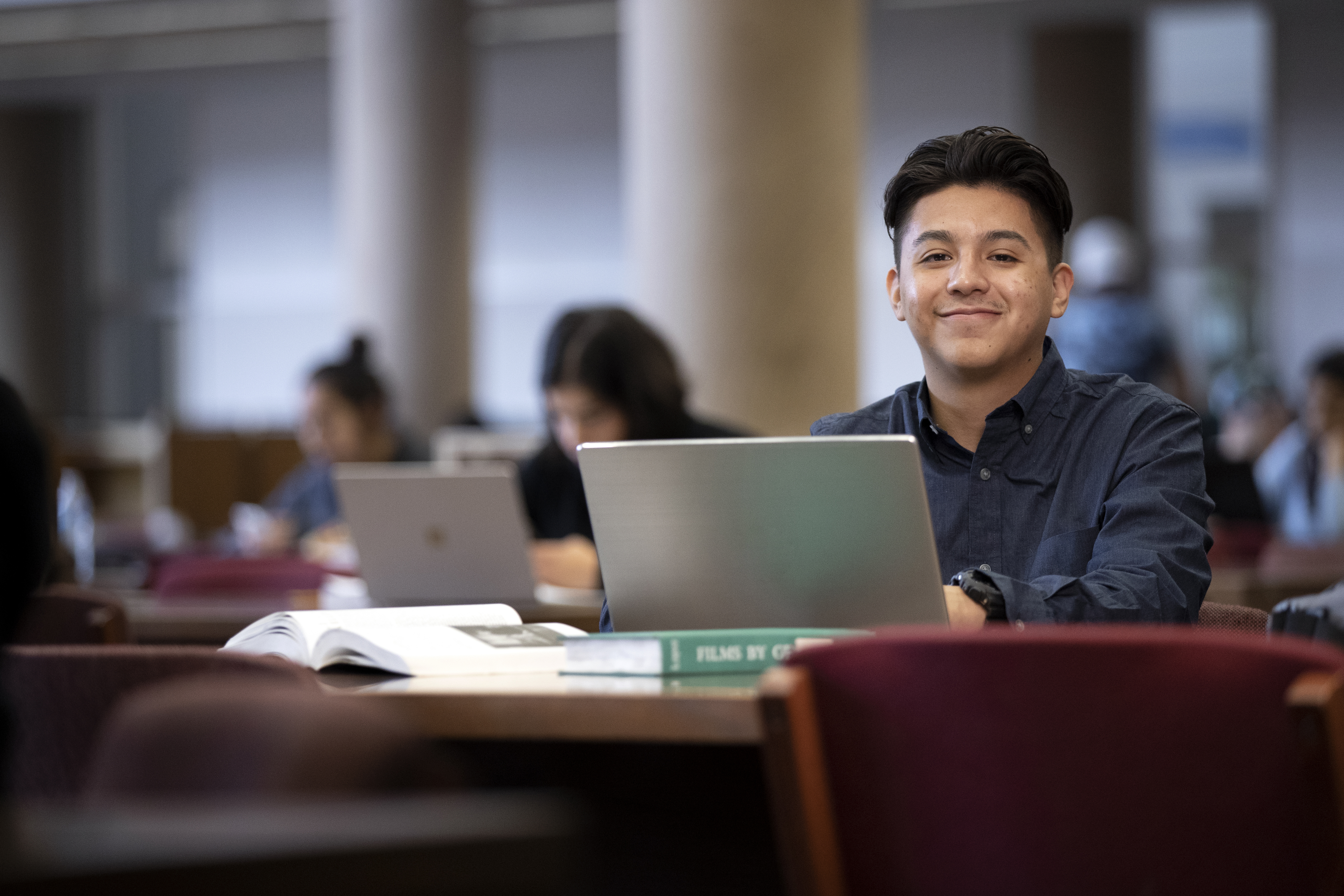 Student with laptop