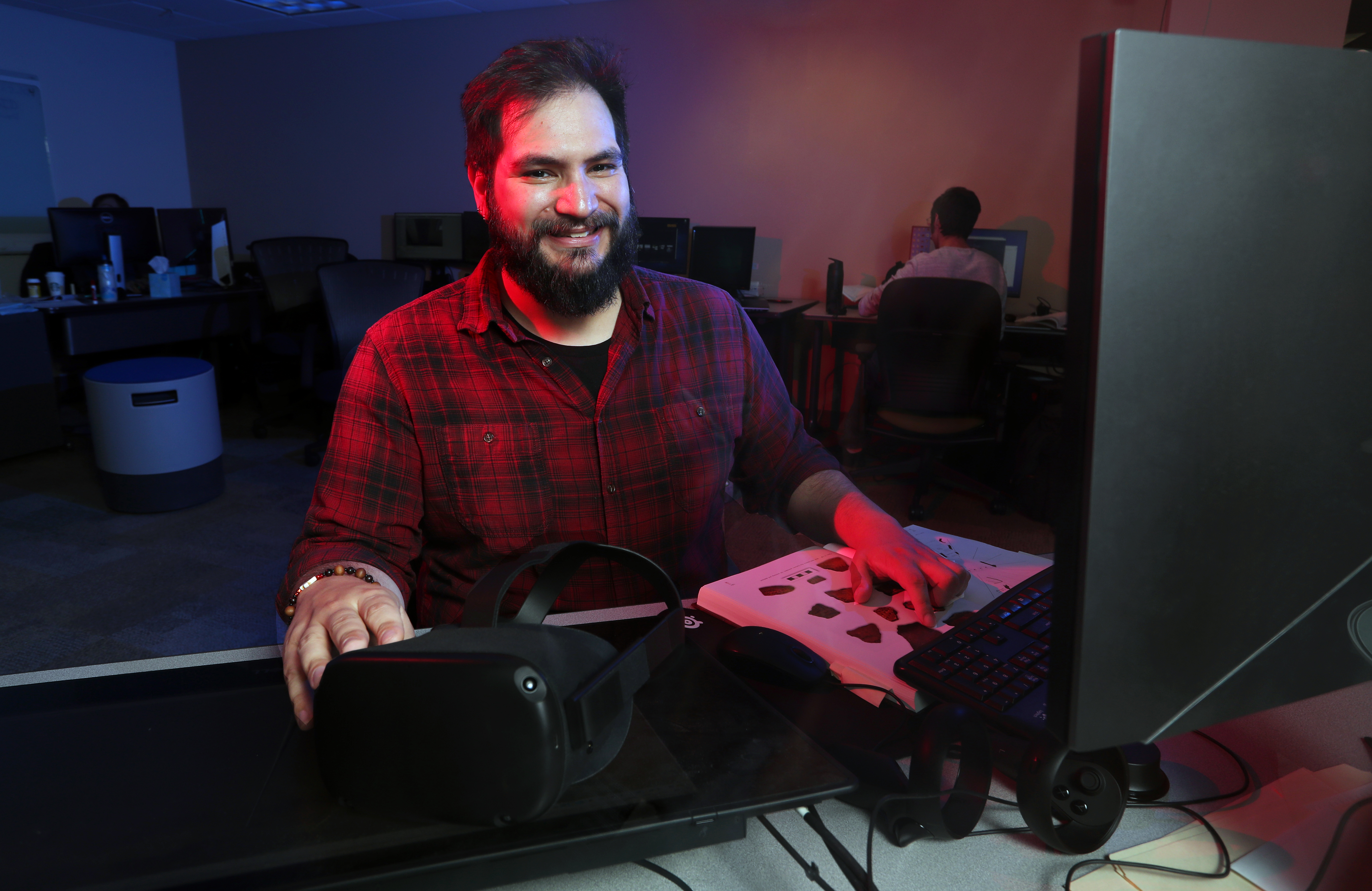 Student in computer lab