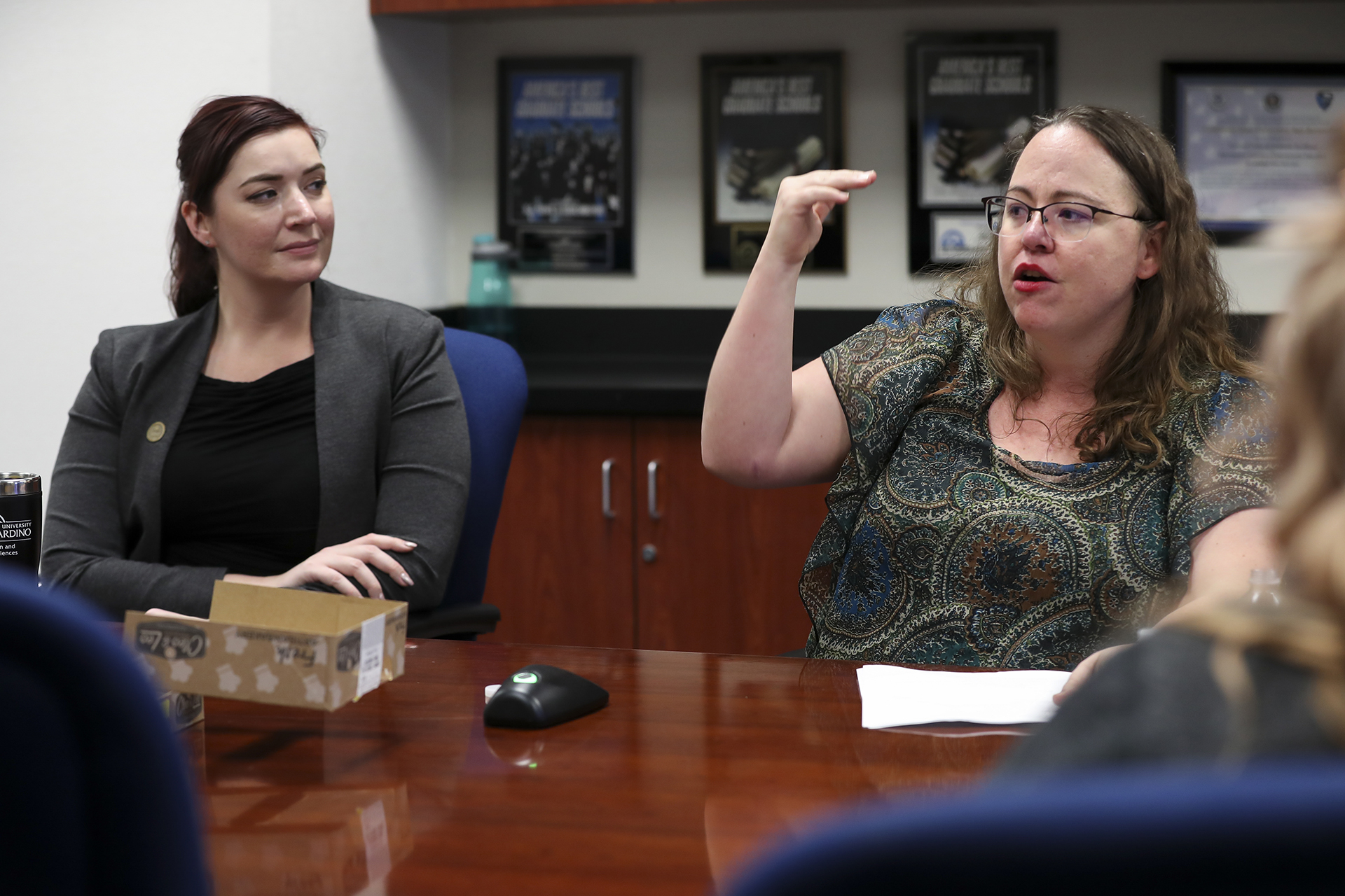 People sitting around conference table