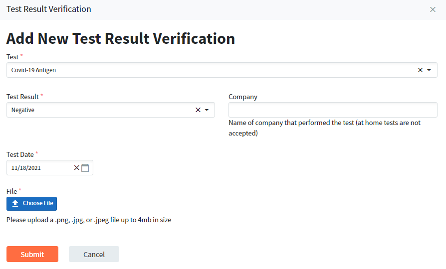 Add new Test Result Verification